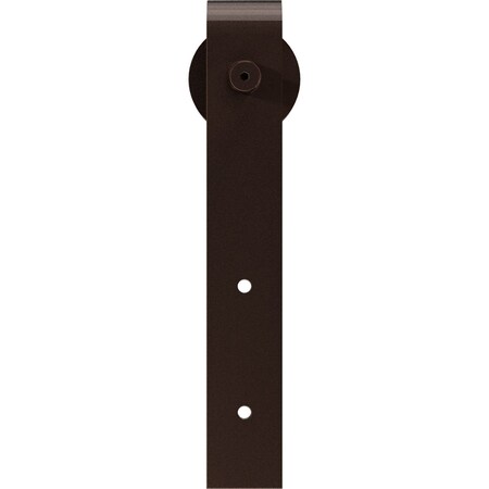 Ekena Millwork Premium J-Strap Roller Hanger w/ Bolts for Barn Door for 1 3/4" Doors, Rustic Brown GB60014RRB